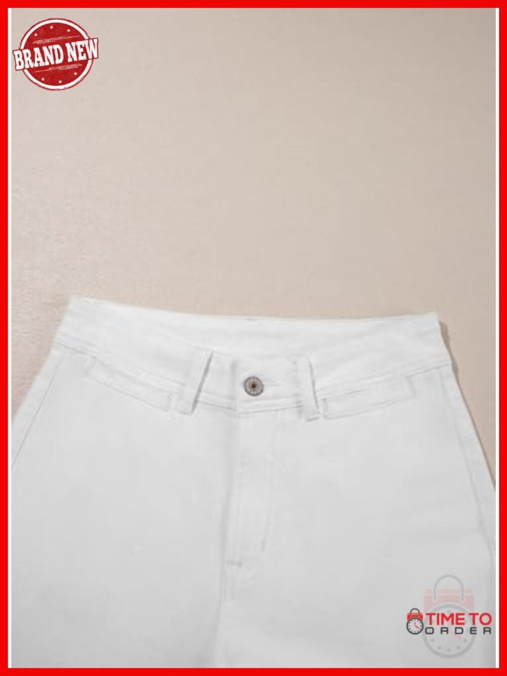 High Waisted Stretch Denim Wide Leg Jeans with Pockets - Picture 6 of 6